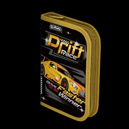 Poza cu PENAR ECHIPAT, 34 PIESE, CU 2 CLAPE, DIMENSIUNE 13,5 X 19,5 X 3,5 CM, MOTIV DRIFT