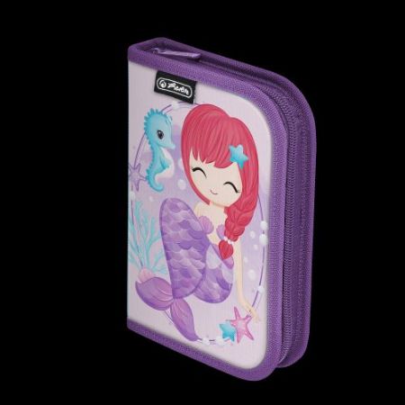 Poza cu PENAR ECHIPAT, 34 PIESE, CU 2 CLAPE, DIMENSIUNE 13,5 X 19,5 X 3,5 CM, MOTIV MERMAID