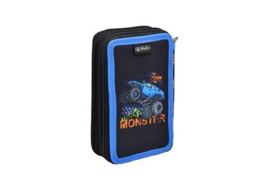 Poza cu PENAR NEECHIPAT CU 3 FERMOARE, DIMENSIUNE 20 X 6 X 13 CM, MOTIV TRUCK MONSTER