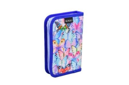 Poza cu PENAR NEECHIPAT CU DOUA CLAPE, DIMENSIUNE 13,5 X 19,5 X 3 CM, MOTIV COLORFUL BUTTERFLIS