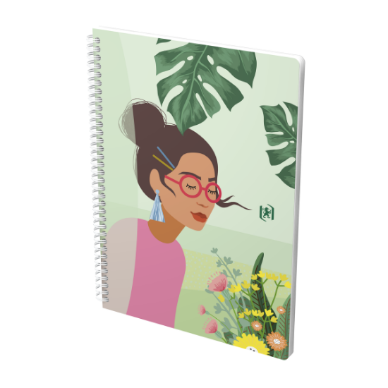 Poza cu CAIET OXFORD HORIZONS, B5 60F, HARTIE OPTIK 90G/MP, SPIRA DUBLA, SCRIBZEE, ECOLABEL, COPERTA FLEXIBILA, PAGINA INFO PERSONALE, DICTANDO, MOTIVE DIVERSE