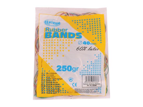 Poza cu Elastice pentru bani culori asortate, 250 gr / punga, D=40 MM