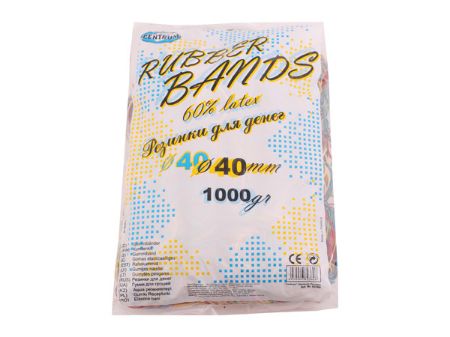 Poza cu Elastice pentru bani culori asortate, 1 KG / punga, D=40 MM