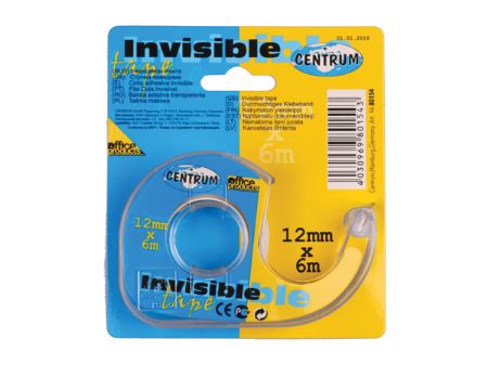 Poza cu Banda adeziva transparenta 12mm x 6m in hard dispenser