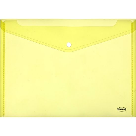 Poza cu Plic plastic A4 semitransparent cu buton si clapa in V, diverse culori