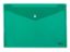 Poza cu Plic plastic A4 semitransparent cu buton si clapa in V, VERDE
