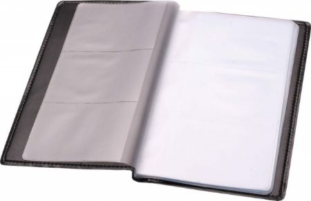 Poza cu Mapa de birou pentru carti de vizita cu capacitate de 120 buc. Coperti din imitatie piele.