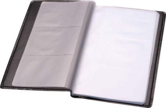 Poza cu Mapa de birou pentru carti de vizita cu capacitate de 120 buc. Coperti din imitatie piele.