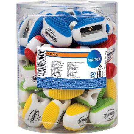 Poza cu Ascutitoare plastic cu grip soft 50buc/borcan