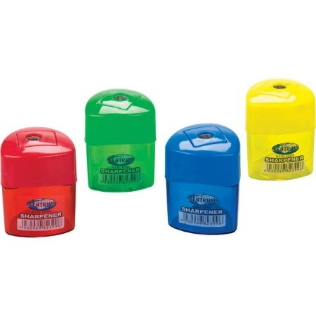 Poza cu Ascutitoare simpla METAL cu container, culori asortate