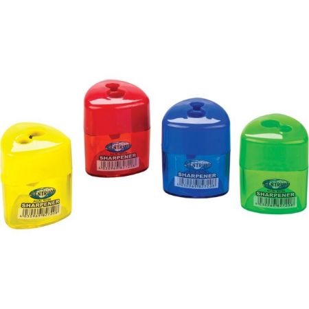 Poza cu Ascutitoare dubla METAL cu container, culori asortate