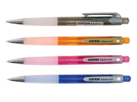 Poza cu Pix automatic cu grip MOTIVE - mina albastra 0,7 mm, culori asortate