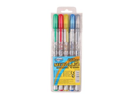 Poza cu Set pix gel - 4 culori metalizate, bila de 1.0 mm