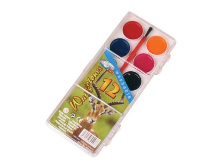 Poza cu Acuarele 12 culori ZOO cu pensula