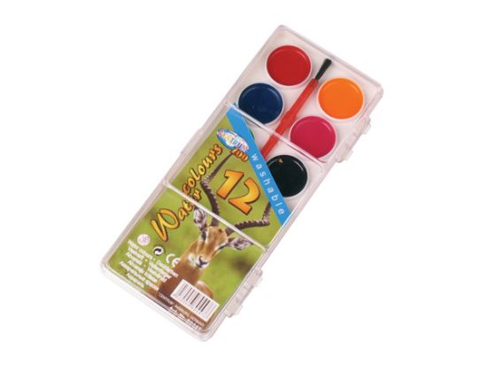 Poza cu Acuarele 12 culori ZOO cu pensula