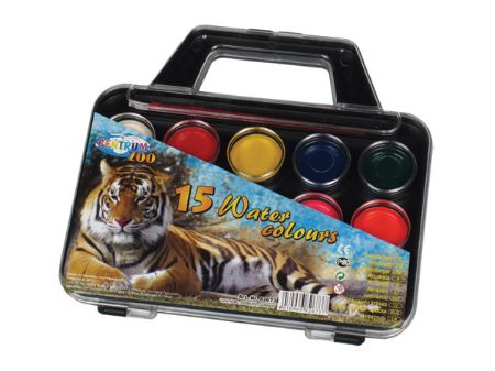 Poza cu Acuarele 15 culori ZOO/gentuta - diametru 26mm