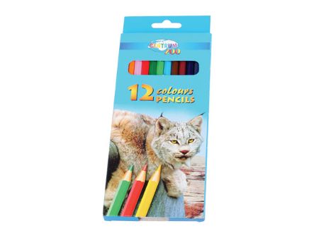 Poza cu Creioane color 12 culori/set 17.7cm  ZOO