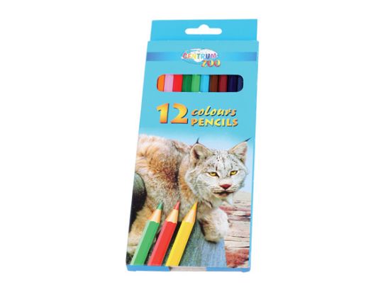 Poza cu Creioane color 12 culori/set 17.7cm  ZOO