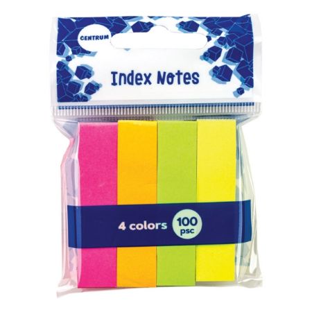 Poza cu Index hartie adeziv 4 cul/set 50x12 mm neon 400 file