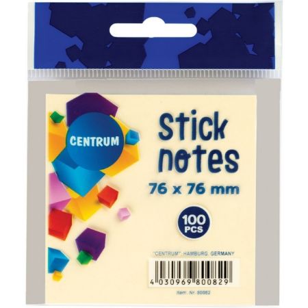 Poza cu Notes adeziv 76x76mm - 100 file - galben pal