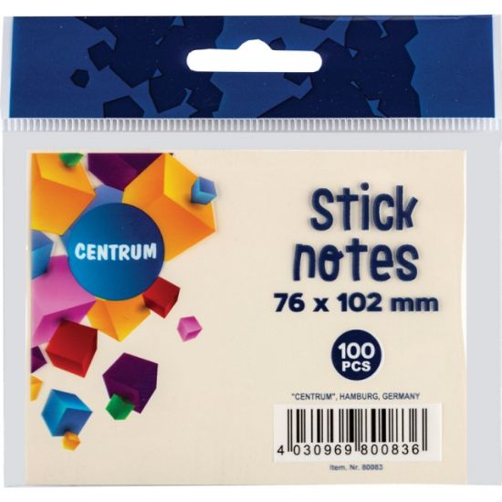 Poza cu Notes adeziv 76x102mm - 100 file - galben pal