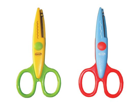 Poza cu Foarfeca pentru copii ZIG-ZAG 18 buc./STAND, culori asortate