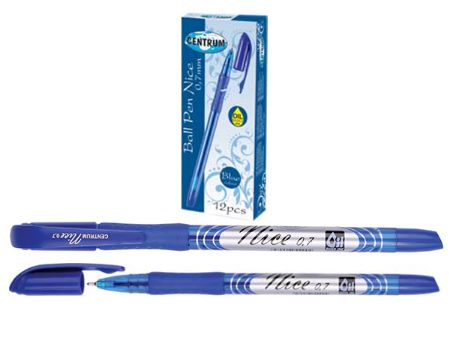 Poza cu Pix NICE-mina albastra 0.7mm, pe baza de ulei, 12buc/cut