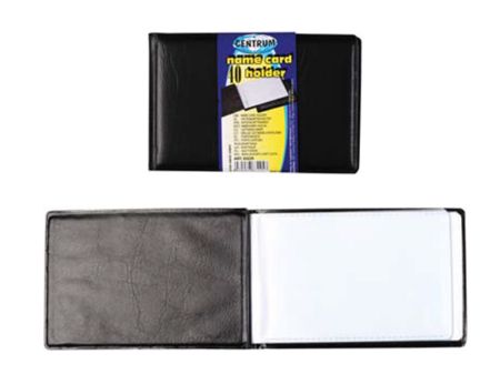 Poza cu Mapa de buzunar pentru 40 carti vizita, imitatie piele, negru