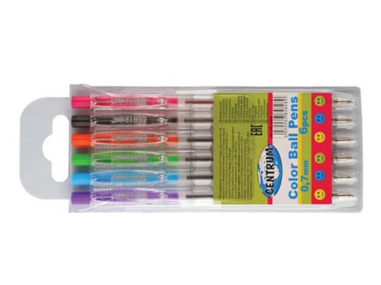 Poza cu Set pixuri 0,7mm, 6 cul/bls, ambalaj PVC