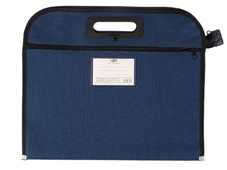 Poza cu Servieta A4  material textil , cu maner, inchidere cu fermoar, culoare albastra