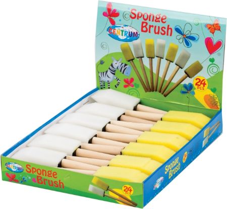 Poza cu Pensula tip burete GIRAFFE, 25x15x55mm, lungime 155mm, 24 bic pe display cutie carton