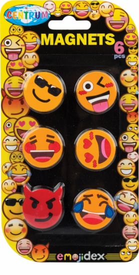 Poza cu Magneti EMOJIDEX color - diametru 28 mm - 6 buc / blister