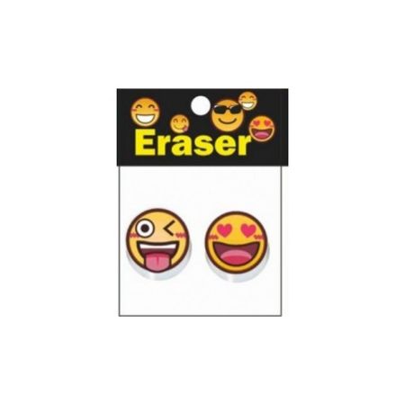 Poza cu Set doua radiere rotunde EMOJIDEX din cauciuc natural