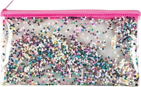 Poza cu Mapa plastic inchidere cu fermoar 220*120mm cu stelute si inimioare