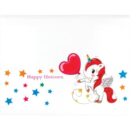 Poza cu Mapa plastic cu elastic dimensiune A4 modele asortate ”UNICORNS”