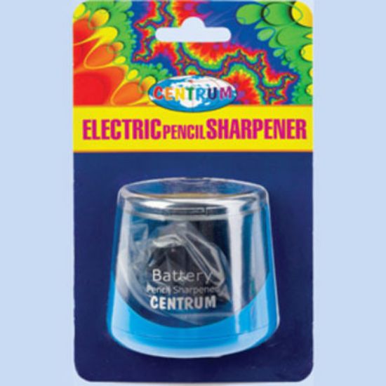 Poza cu Ascutitoare electrica cu baterii si container pentru reziduri. Disponibila in 2 culori albastru si rosu.  NOU!!