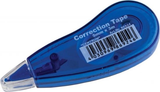 Poza cu Banda corectoare cu capac in varf. dimensiune 3m, latime 5mm. 30 buc/borcan culori asortate.