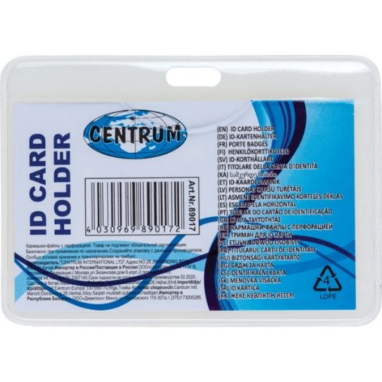 Poza cu Ecuson de plastic orizontal pentru legitimatii sau buletin dimensiune 100x70mm.