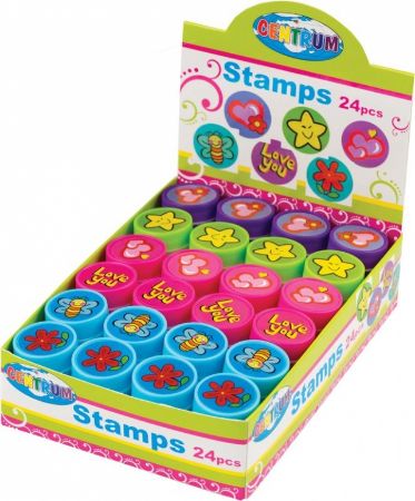 Poza cu Stampile cu diametrul de 25 mm. Modele asoratte pe display/26buc. Modele animale domestice.