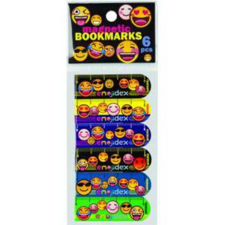 Poza cu Index plastic magnetic, cu rigla de 5cm. Model EMOJIDEX, 6 buc pe blister. NOU!!
