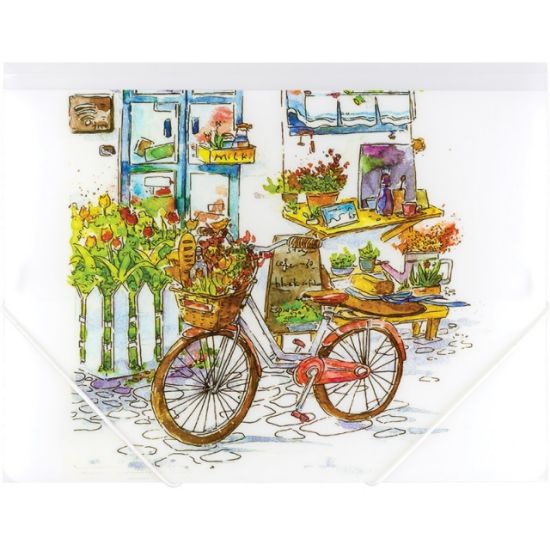 Poza cu Mapa plastic cu elastic A4, model COFFESHOP, 2 modele asortate. NOU!!