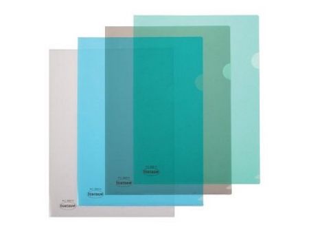 Poza cu Mapa plastic A4, deschidere in L, 4 culori transparente, 0.16mm