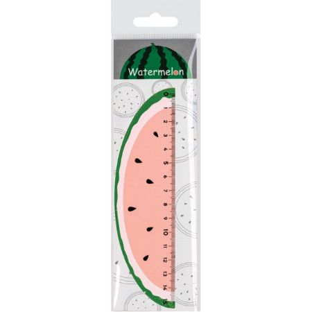 Poza cu Rigla de lemn, dimensiune 15 cm, 4 forme de fructe.