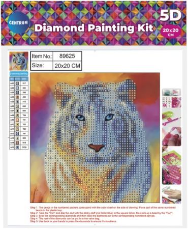 Poza cu Kit mozaic cu pietre acrilice, dimensiune 200 x 200 mm. Model LEU.