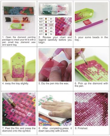 Poza cu Kit mozaic cu pietre acrilice, dimensiune 300 x 300 mm. Model cal.