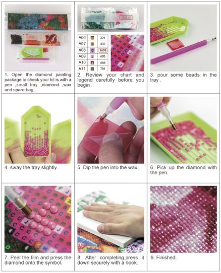 Poza cu Kit mozaic cu pietre acrilice, dimensiune 300 x 300 mm. Model cal.