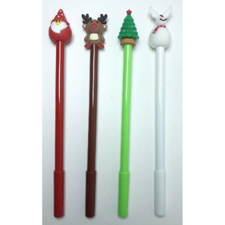 Poza cu Pix cu mina albastra, modele asortate CRACIUN (Mos Craciun, brad, reni, om de zapada) 36 buc/display.