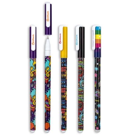 Poza cu Pix cu radiera, model monstrii. Mina albastra de 0.5mm. 48buc/borcan.