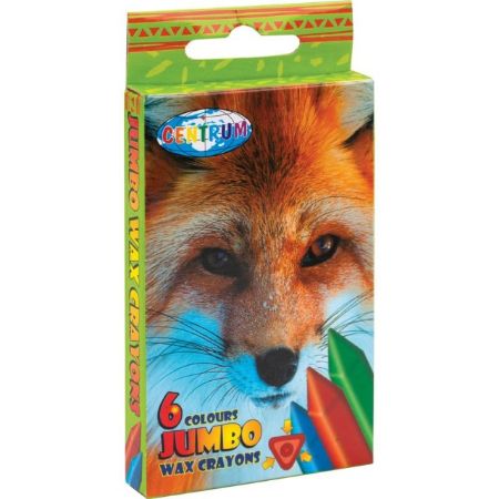 Poza cu Creioane cerate JUMBO, lungime 100mm, 6culori pe cutie.