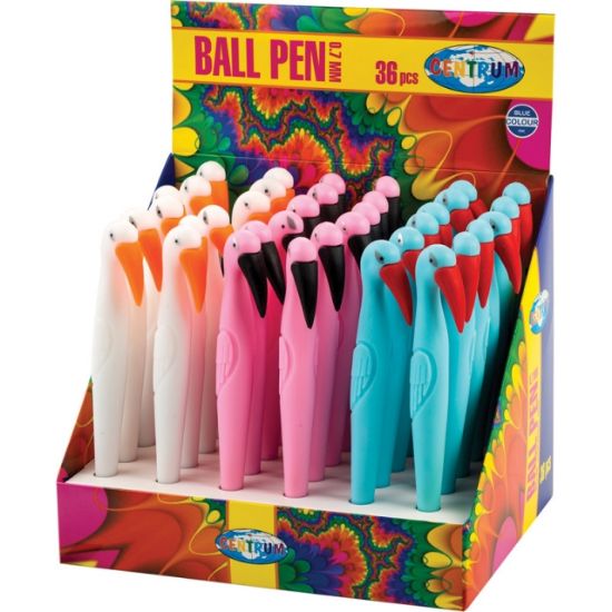 Poza cu Pix model PELICAN, mina albastra cu dimensiunea de 0.7mm. 36buc/display.